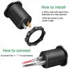 12V Quick Charge 3.0 USB C Car Charger Waterproof QC3.0 PD Fast Charger Socket Power Outlet for Car Motorcycle Boat Marine Bus