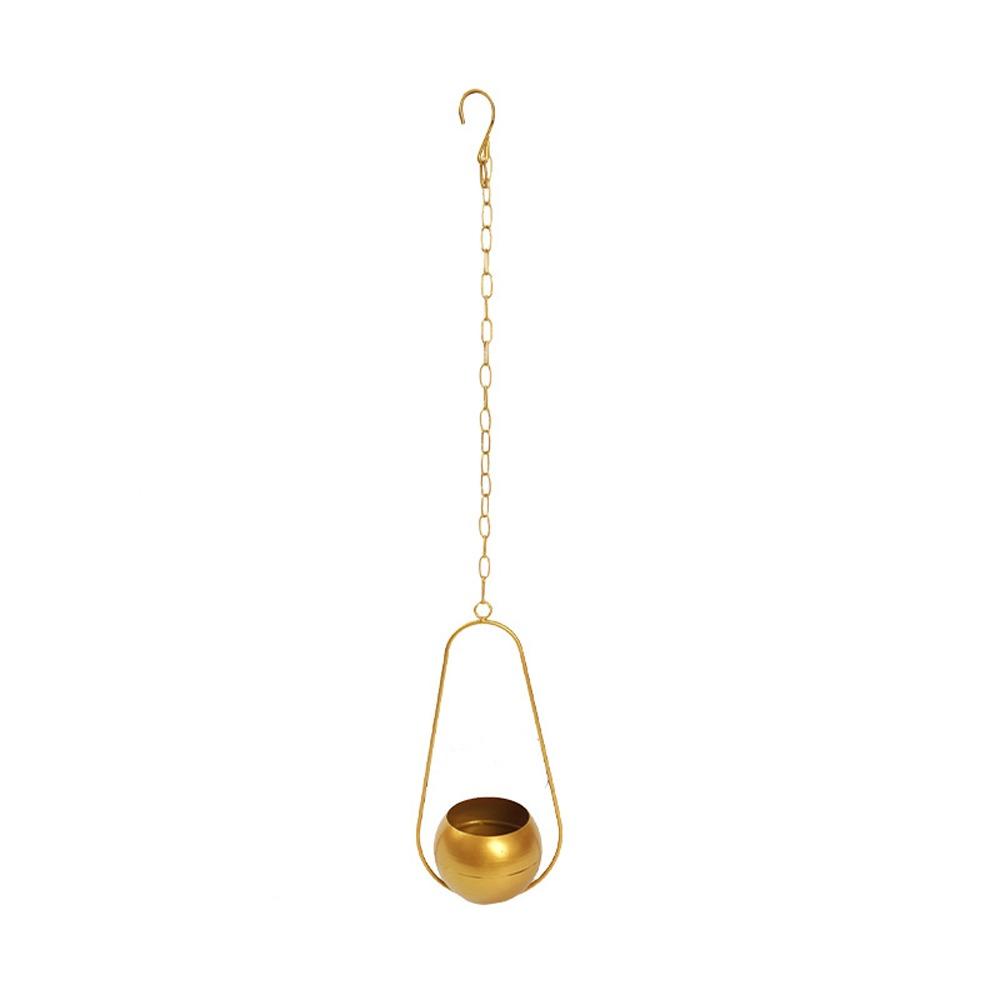 Minimalist Metal Hanging Flower Pot Iron Art Hanging Plant Bucket Balcony Decoration