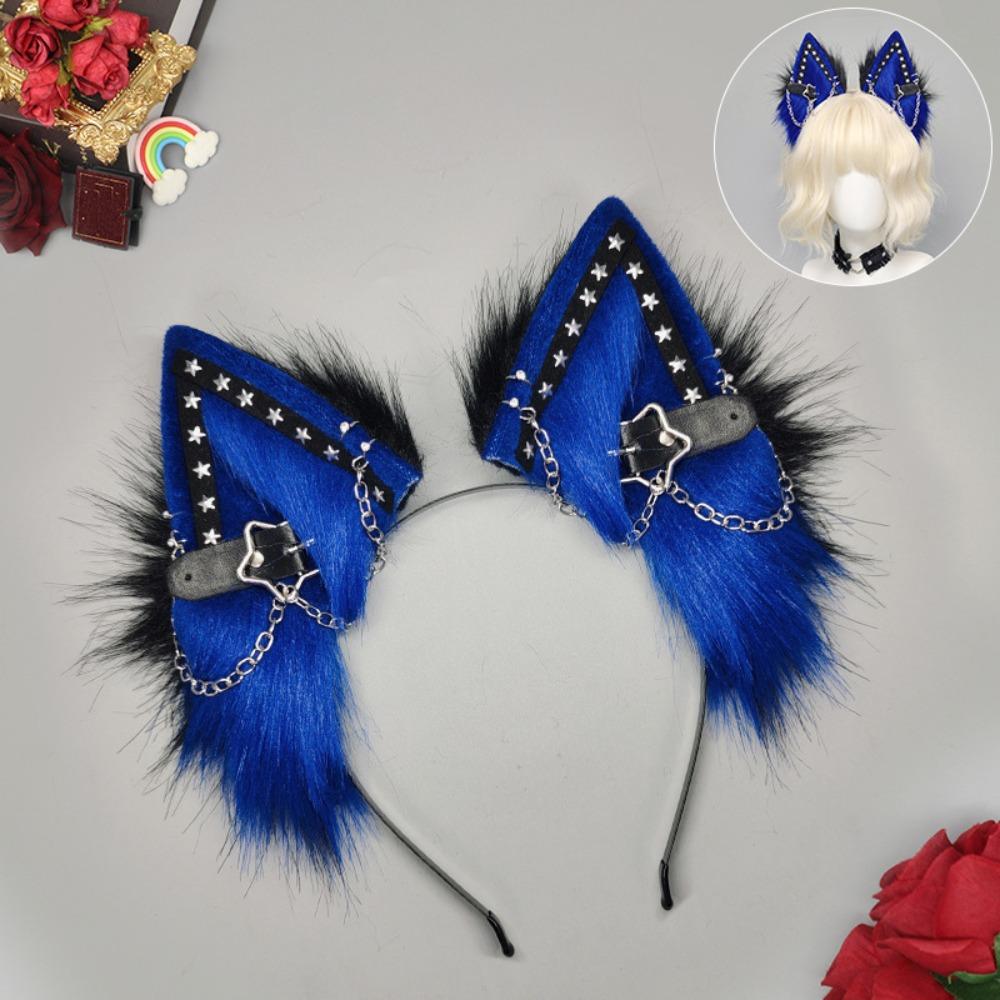 Y2K Gothic Headband Animal Cosplay Headband Cute Lolita Ears Headwear Stage