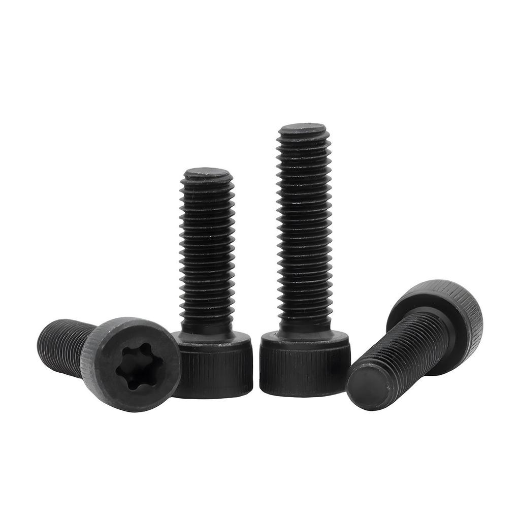 Болт с цилиндрической головкой и шлицем Torx, класс прочности 12.9. Доступен в размерах M3, M4, M5, M6, M8, M10.