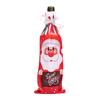 Christmas Wine Bottle Covers Santa Claus Snowman Elk Champagne Bottle Cover Xmas Table Festival Decoration Cartoon Printing