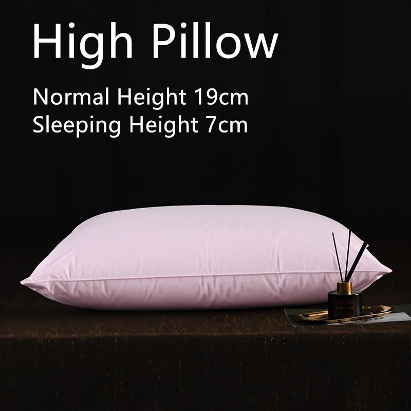1шт гусиное перо и пух белые подушки вставки кровать сон 5 звезд отель коллекция подушки медленно отскакивают с 100% хлопковым чехлом