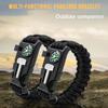 Многофункциональный браслет из паракорда 5-в-1 для выживания, для приключений на природе, кемпинга, экстренного спасения, веревочный браслет для выживания, компас