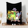 1pc Blanket My Singing Monsters Print Design, Lightweight Blanket for Sofa, Bed- Soft &Warm, Gift for All Seasons like Christmas, Halloween