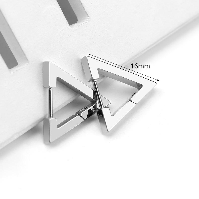 Ювелирные изделия, подарок на вечеринку, новая мода для мужчин и женщин, модные серьги-кольца с геометрическим рисунком, мини-черные, серебристые, золотые, в стиле панк, нержавеющая сталь, 1 пара