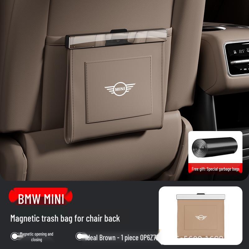 Магнитный складной кожаный автомобильный мусорный пакет для BMW MINI