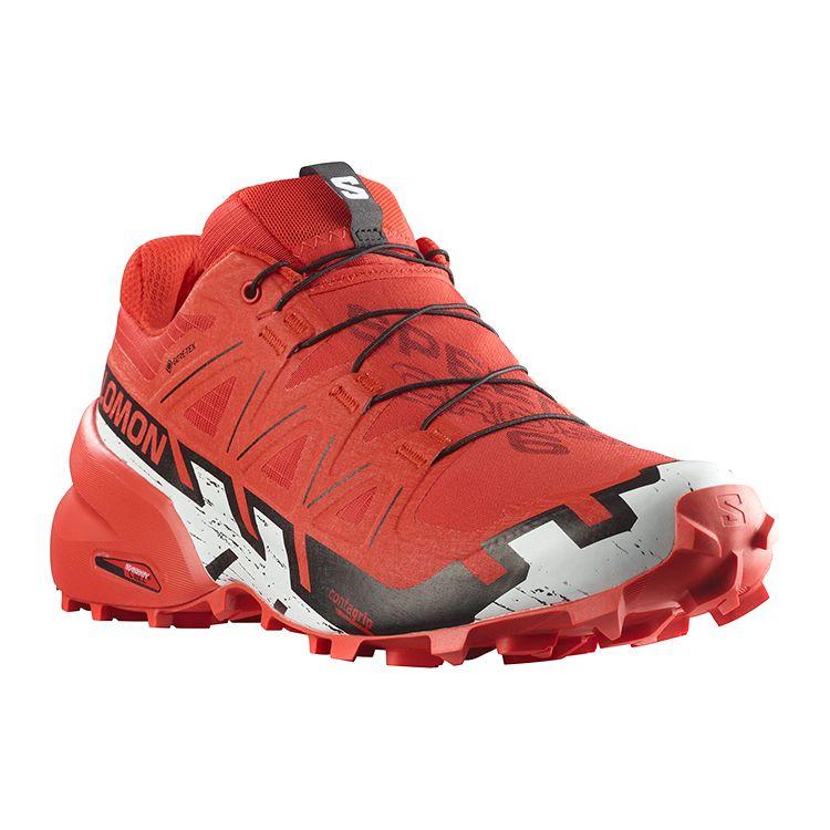 SALOMON Speedcross 6 Gore-Tex Нескользящие Прочные Низкие Уличные Функциональные Кроссовки Мужские Кроссовки Красный Черный 417390