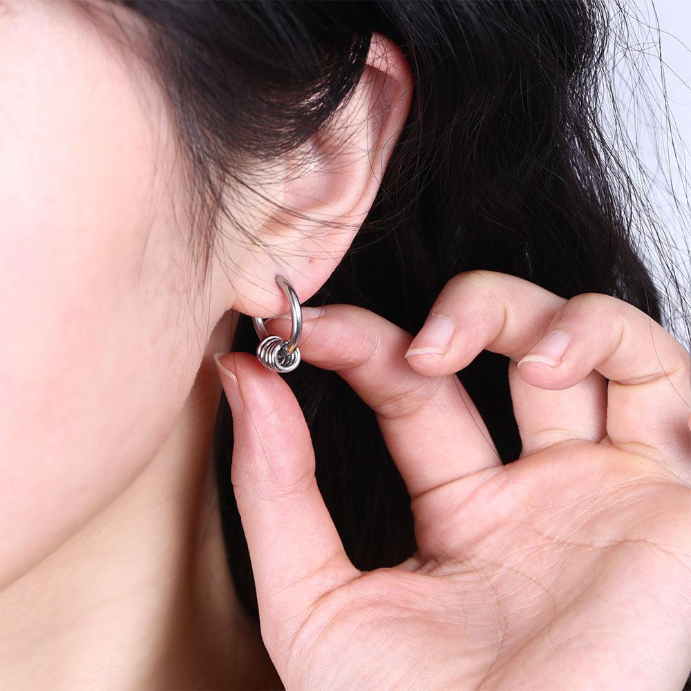 Stainless Steel For Men Hiphop Women Hoop Earrings Stud Earrings Korean Dangle Earrings Ear Jewelry
