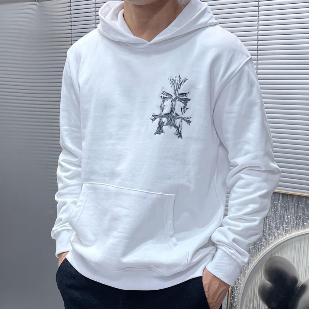 8602 CHROME HEARTS 2025 New Spring and Autumn Plus-size Thin Style Classic Style Logo Hooded Sweatshirt for Couples
