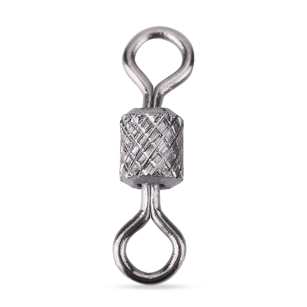 100 шт. Высокопрочные медные бочонки с вращающимися кольцами вертлюжки рыболовный аксессуар (2 #)