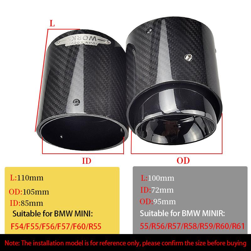 1 Pc Carbon Fiber Exhaust Muffler Tips car modification nozzle for muffler Fit Upgrade For Mini Cooper F54 F55 F56 F57 F60 R55
