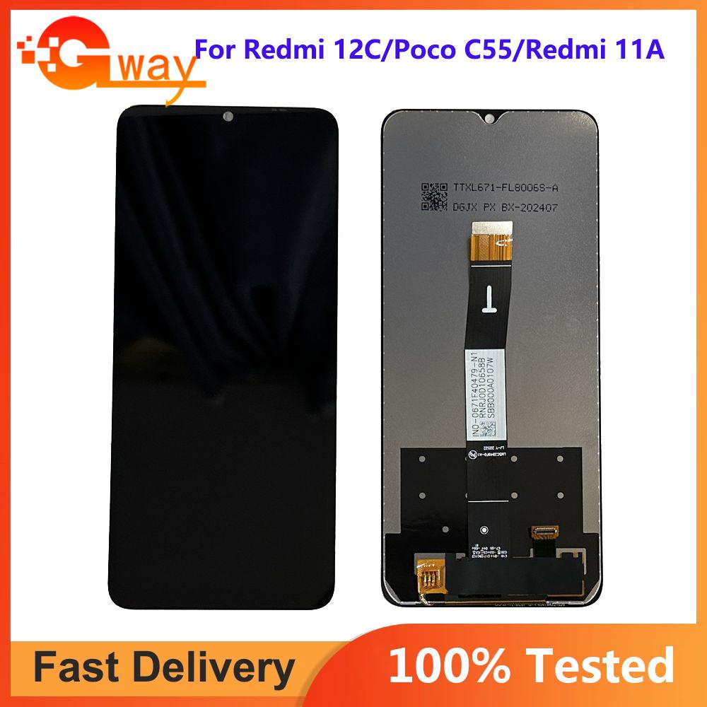 Полный модуль LCD экрана и сенсорного стекла для Redmi 12C Poco C55 Redmi 11A
