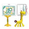 Ange Teether 2-piece Set, Nipple, Yellow (giraffe), Yellow (lips), Random Delivery (silicon Clip), 1 Set, Korean Baby Products