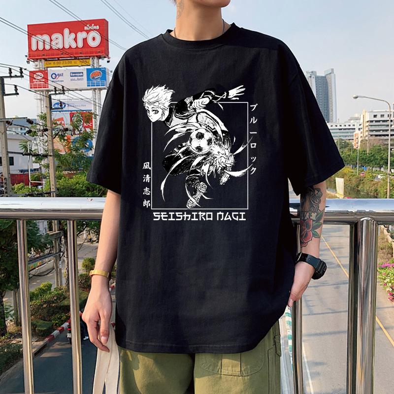 BLUE LOCK Seishiro Nagi футболки для женщин и мужчин аниме манга принт корейский стиль модные топы футболки с коротким рукавом
