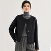 Women's Round Neck Double-Faced Wool Short Coat