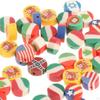 50 Керамических Бусин Шармы Поделки Круглые Нарезанные Буквы с Отверстием для Изготовления Украшений