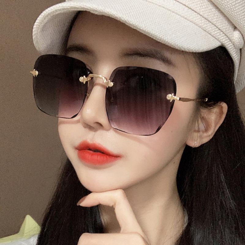 New Europe and The United States Rimless Sunglasses Fashion Trend Sunglasses