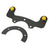 External Horn Button Kits Carbon Fiber 6 Bolts Steering Wheel Modified Button Universal Fit for Horns Lights Yellow