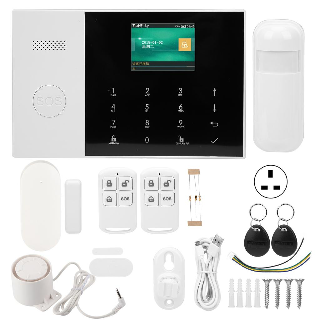 WIFI+GSM+GPRS 2.4in TFT Alarm System AntiTheft Detector with SOS Button for Home Surveillance for