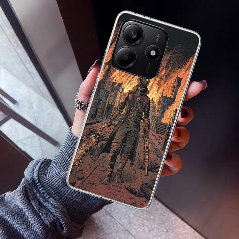 Bloodborne Game Phone Case For Xiaomi Redmi Note 15 14 14S 13 12S 12 Pro Plus 11S 11 10S 10 4G Cover 11E 11T 5G Print Fundas Red