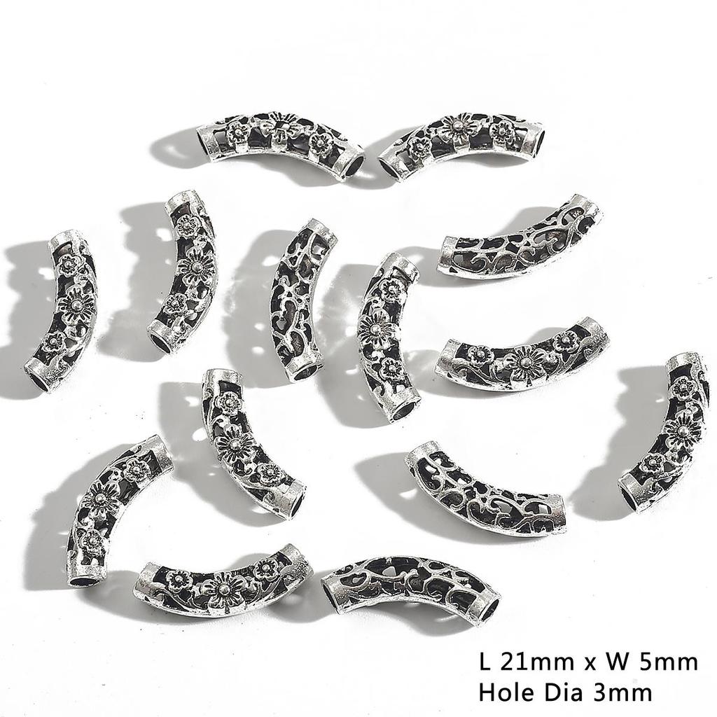 3-10Pcs Zinc Alloy Tube/Hanger Charm Bead for Beading Jewelry Diy Craft Fit Bracelet Charms Connectors Making
