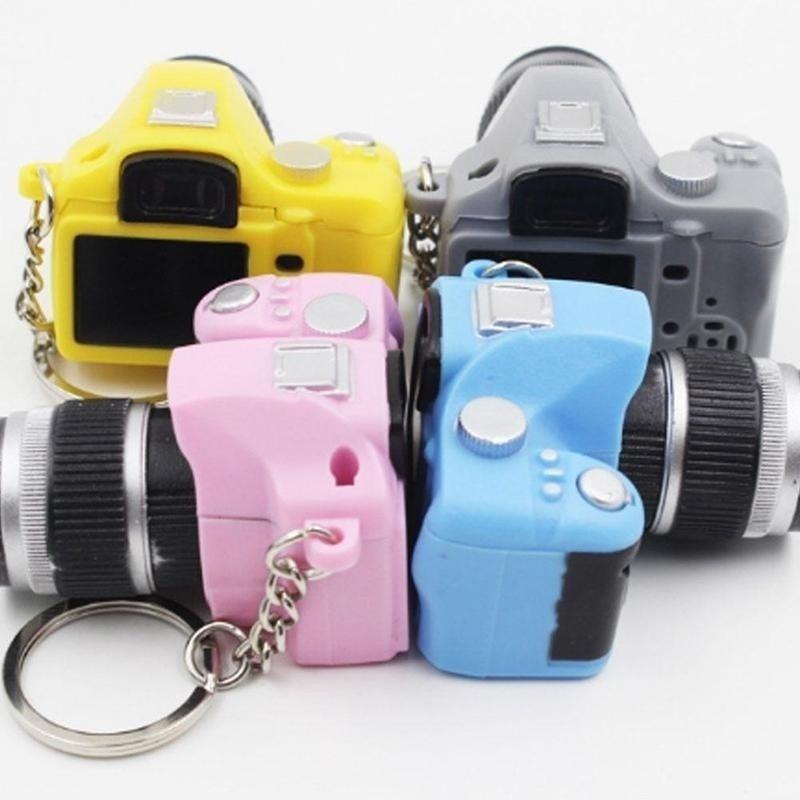 Милый мини-цифровой зеркальный DSLR-камера в стиле светодиодной вспышки, брелок