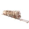 UGEARS Locomotive with Tender 3D Wooden Model Self Assembling Best Adult and Teens Gift