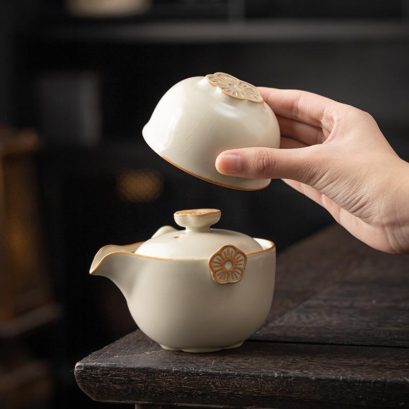 Portable Travel Teacup Sets Teaware Chinese One Teapot Three Cups Outdoor Travel Camping Tea Handmade Making Tools Teaware Gifts