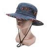 Vintage Wide Brim Hat National Wind Anti-uv Bucket Hat Causal Western Cowboy Hat  Fishing