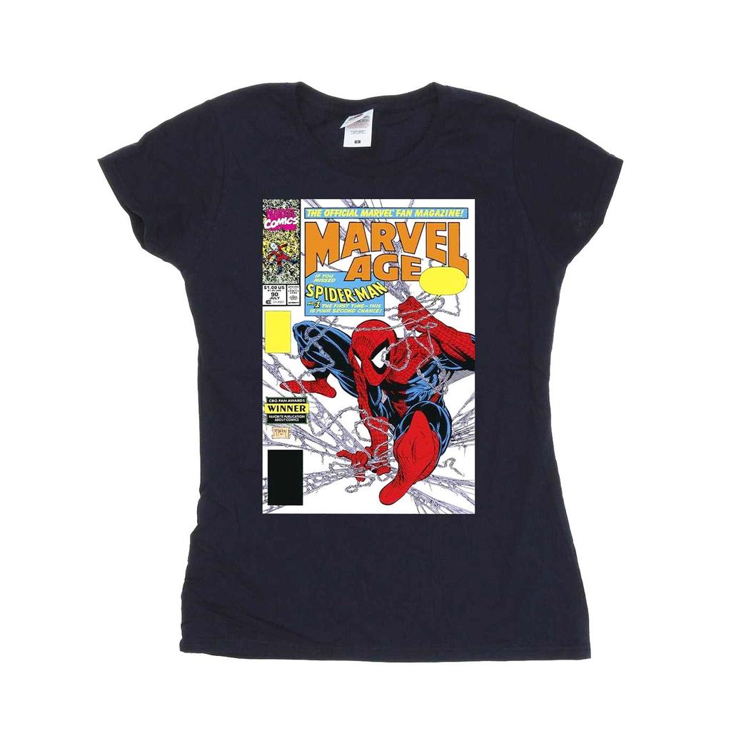 Marvel Womens/Ladies Spider-Man Marvel Age Comic Cover Cotton T-Shirt