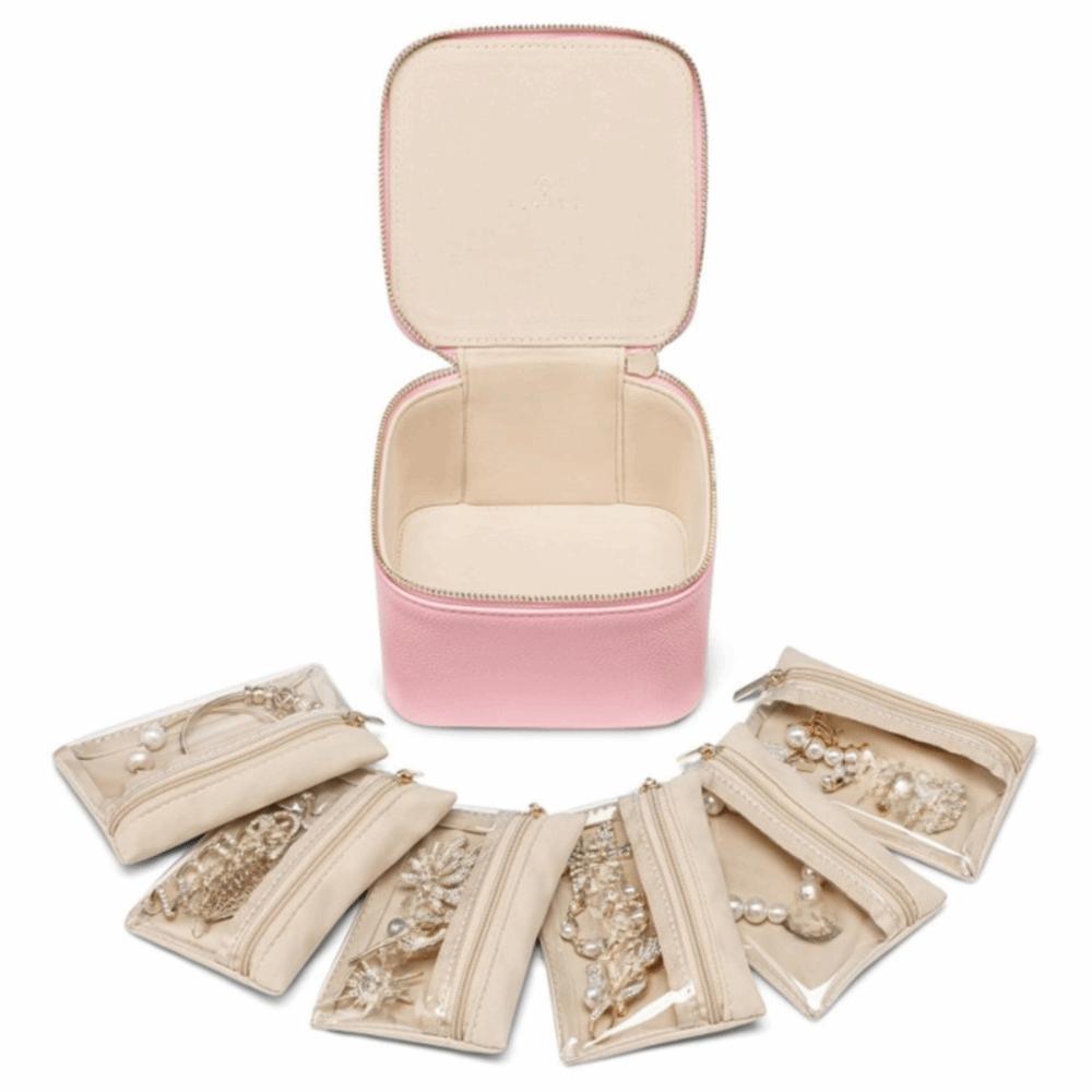 PU Leather Earring Storage Case with Small Pouches Jewelry Packing Bag Simple Jewelry Box  Ring