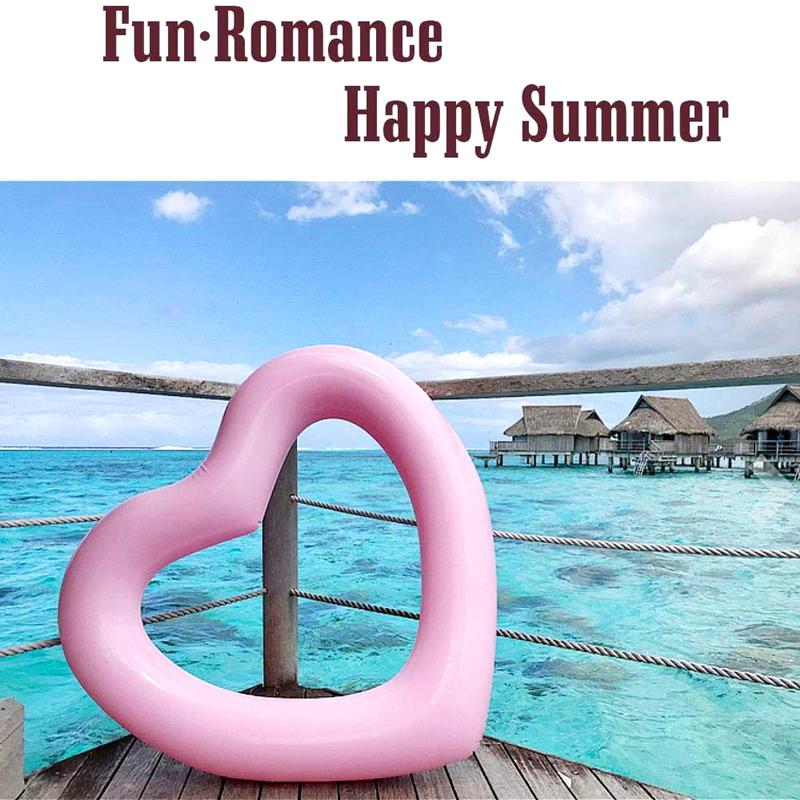 1PC Inflatable Swimming Ring Water Swimming Pool PVC Swimming Ring Photo Props Love Swimming Circle Red 90/120cm