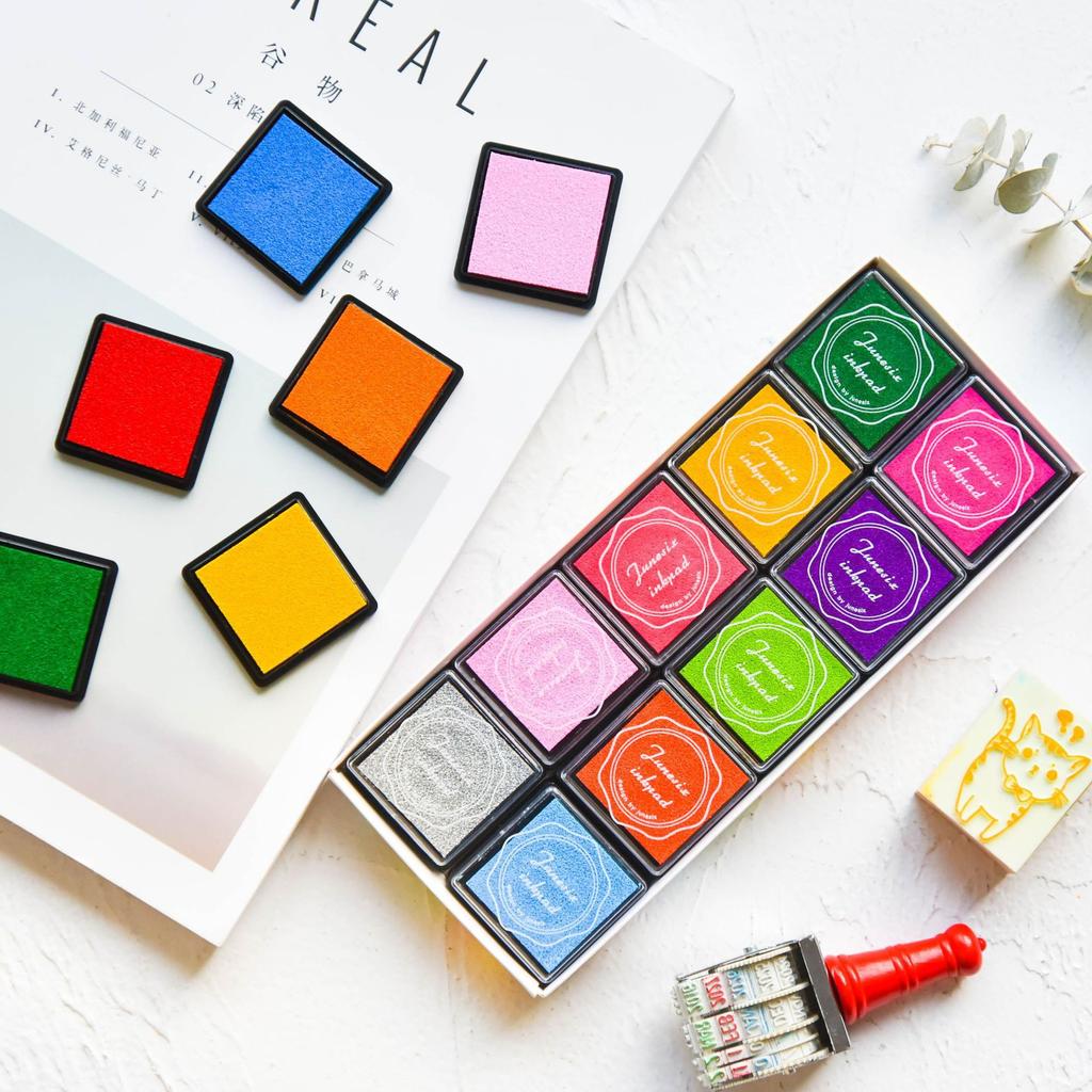 20pcs/set Safe Washable Stamp Ink Pads for Crafts,Scrapbooking & Art Projects - Non-Toxic Washable Ink Pad with Vibrant Colors