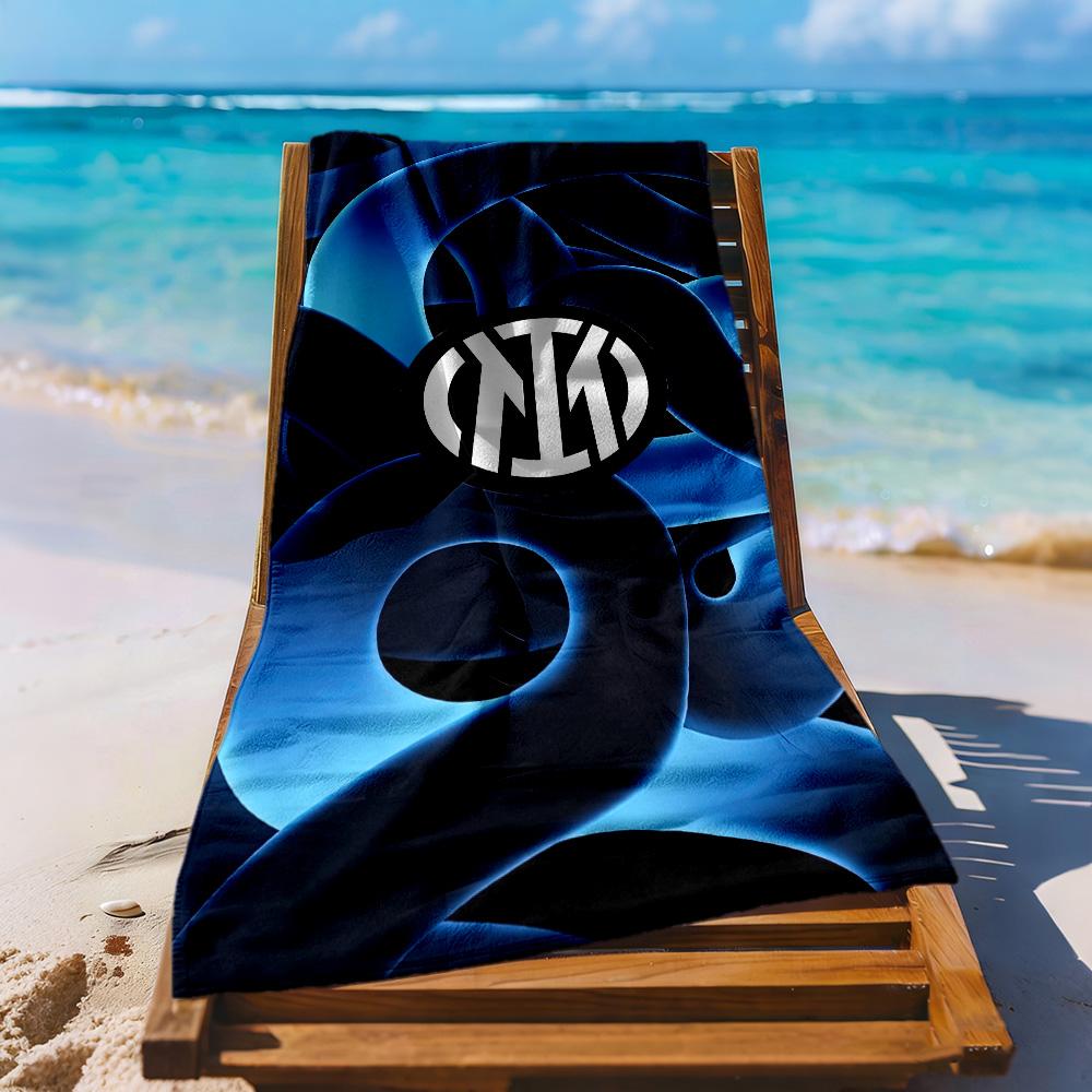 Inter Milan Beach Towel Quickdry Soft Microfiber Comfortable Lightweight