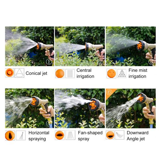 Yousheng Handheld Hose Nozzle 9 Adjustable Patterns Hose Spray Nozzle Heavy Duty Slip Resistant Water Sprayer for Cleaning Watering Lawn Garden