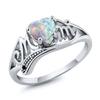 Heart-Shaped Opal Mother Ring - Perfect Mother's Day or Birthday Gift