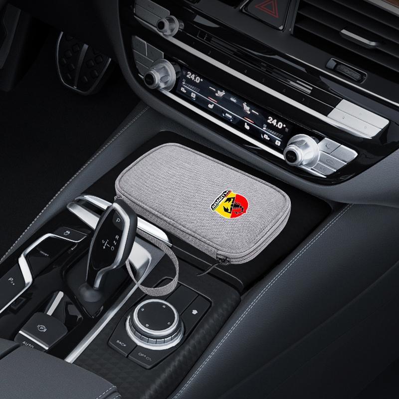 BJOM3 Car Storage Bag Oxford Cloth Portable Handbag Organizer Wallet For Fiat 500 Abarth Punto Panda Doblo Stilo FR Freemont keychain