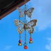 Yousheng Vintage Butterfly Hanging Ornament Weather-proof Indoor Outdoor Garden Patio Metal Butterfly Hanging Wind Chime Bell Decoration Pendant