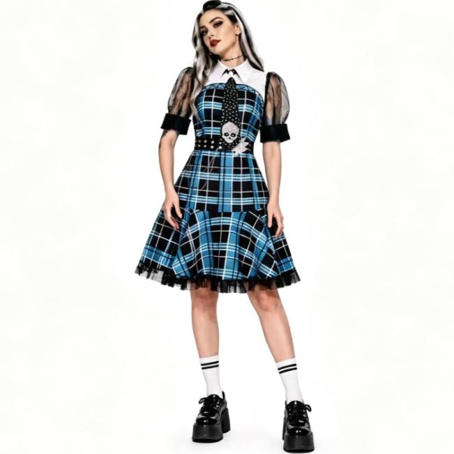 Frankie Stein Cosplay Costumes Anime Monster School Roleplay Suit Franky Stein Cosplay Dress Halloween Carnival Party Dresses