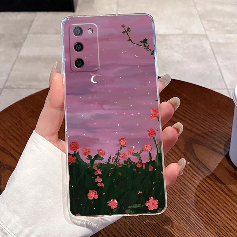 Jelly Casing For OPPO A56 5G/A53S 5G/A55 5G Fundas Capa Clear Silicone Soft TPU Back Cover Cute Cat Rabbit Heart Protective Case