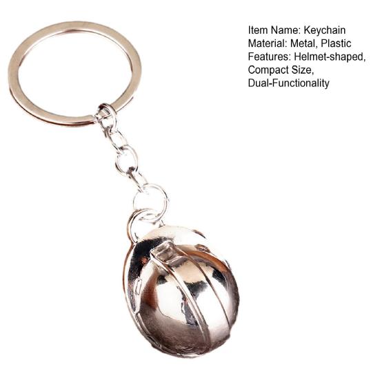 Брелок в виде каски Портативный Мини-дизайн шлема Яркий цвет Брелок Компактный размер Идентификатор ключей Аксессуар для рюкзака