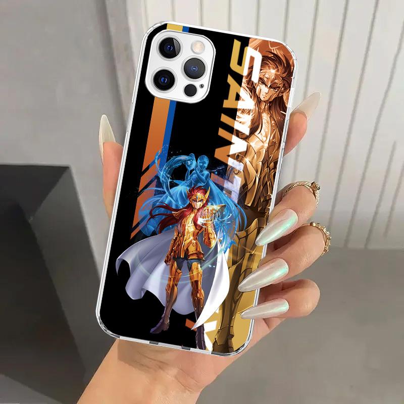 Чехол для телефона Saint Seiya Аниме для Iphone 17 Air 16 15 Plus 14 13 Mini 12 11 Pro Max 16E 7 8 SE 2020 Мягкий Funda Печатный Корпус 16 15