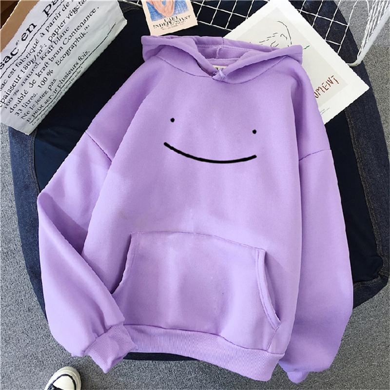 2023 Autumn Winter Fashion Clothing Hooded Casual Y2k Sweatshirt Women's Smile Face Solid Color Hoodies Lazy Style Loose Hoodie