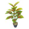 18-Head Monstera Deliciosa and Aglaonema Faux Plant Bonsai for Home Landscaping