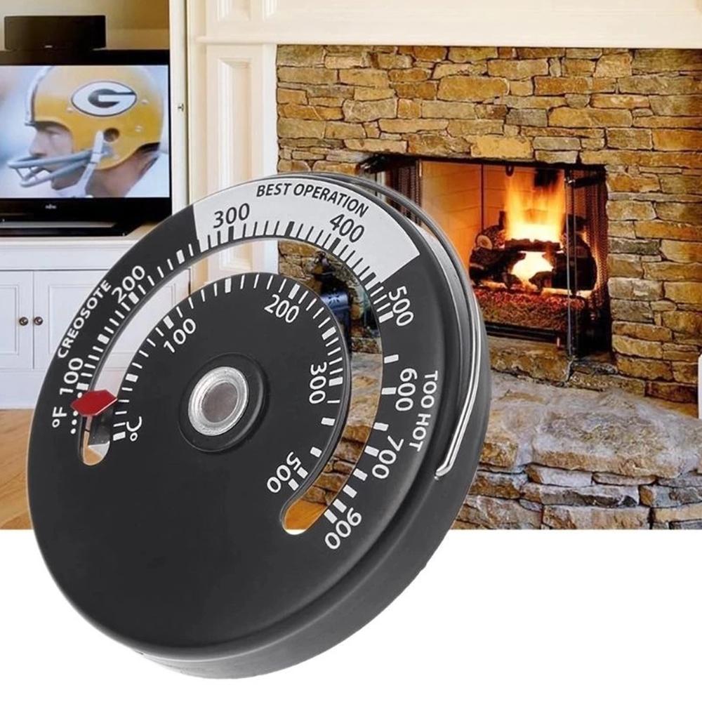 Горячий гермометр Магнитный дровяной обогреватель печи Термометр Камин Вентилятор Печь с зондом Бытовая чувствительность Инструмент для духовки барбекю