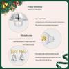 Yinziyun Christmas Snowflake Bell Earrings: S925 Sterling Silver Bow Studs