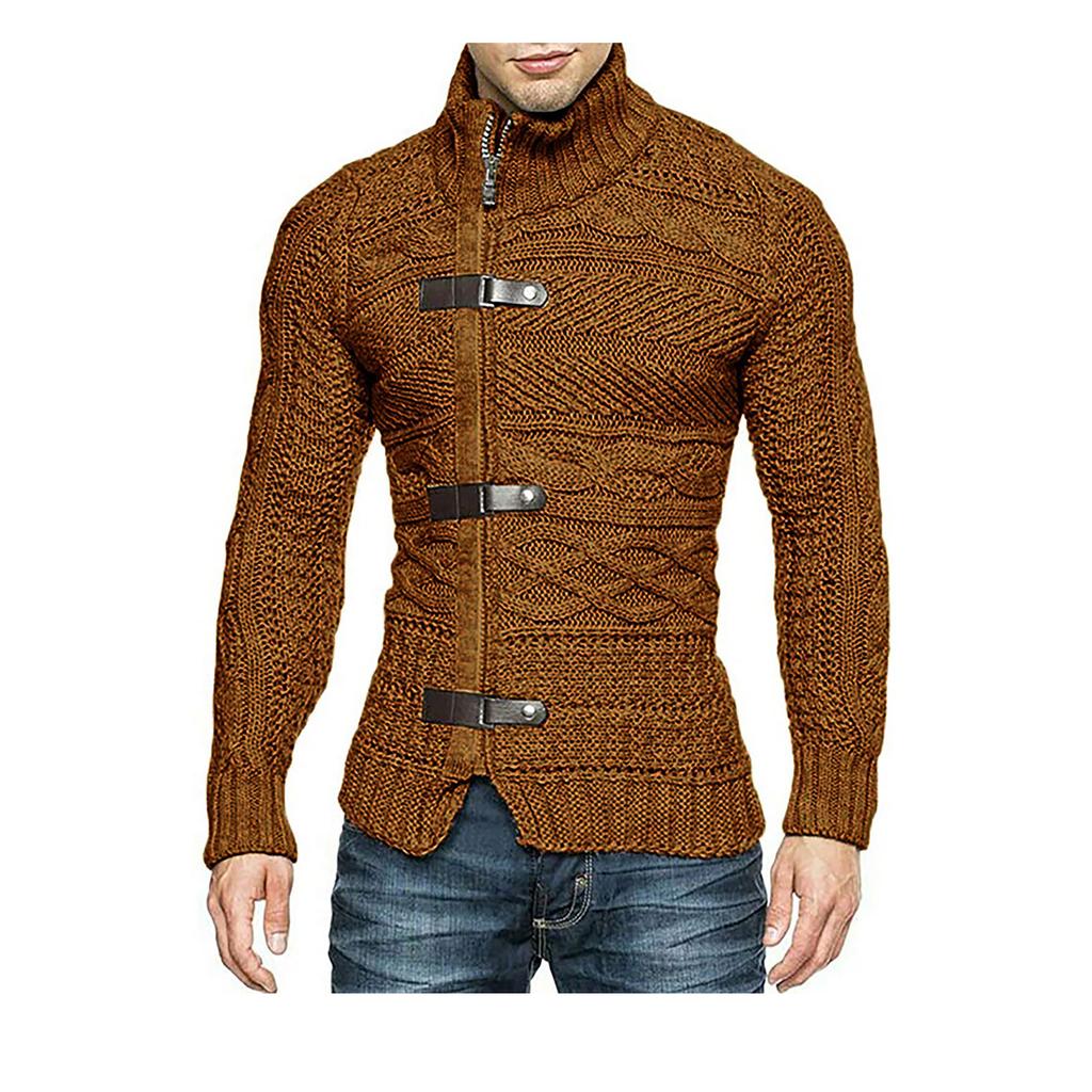 Мужской осенне-зимний пуловер, вязаный теплый джемпер, колье, свитер, блузка, топ, вязаный кардиган, пальто