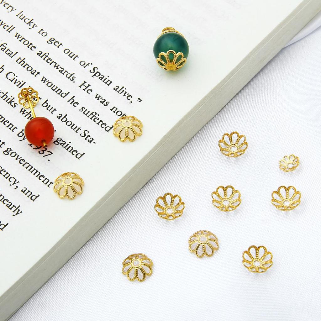 10 шт 18-каратное золото медь сосуд цветок подвески для DIY ожерелье браслет ювелирных изделий ремесло