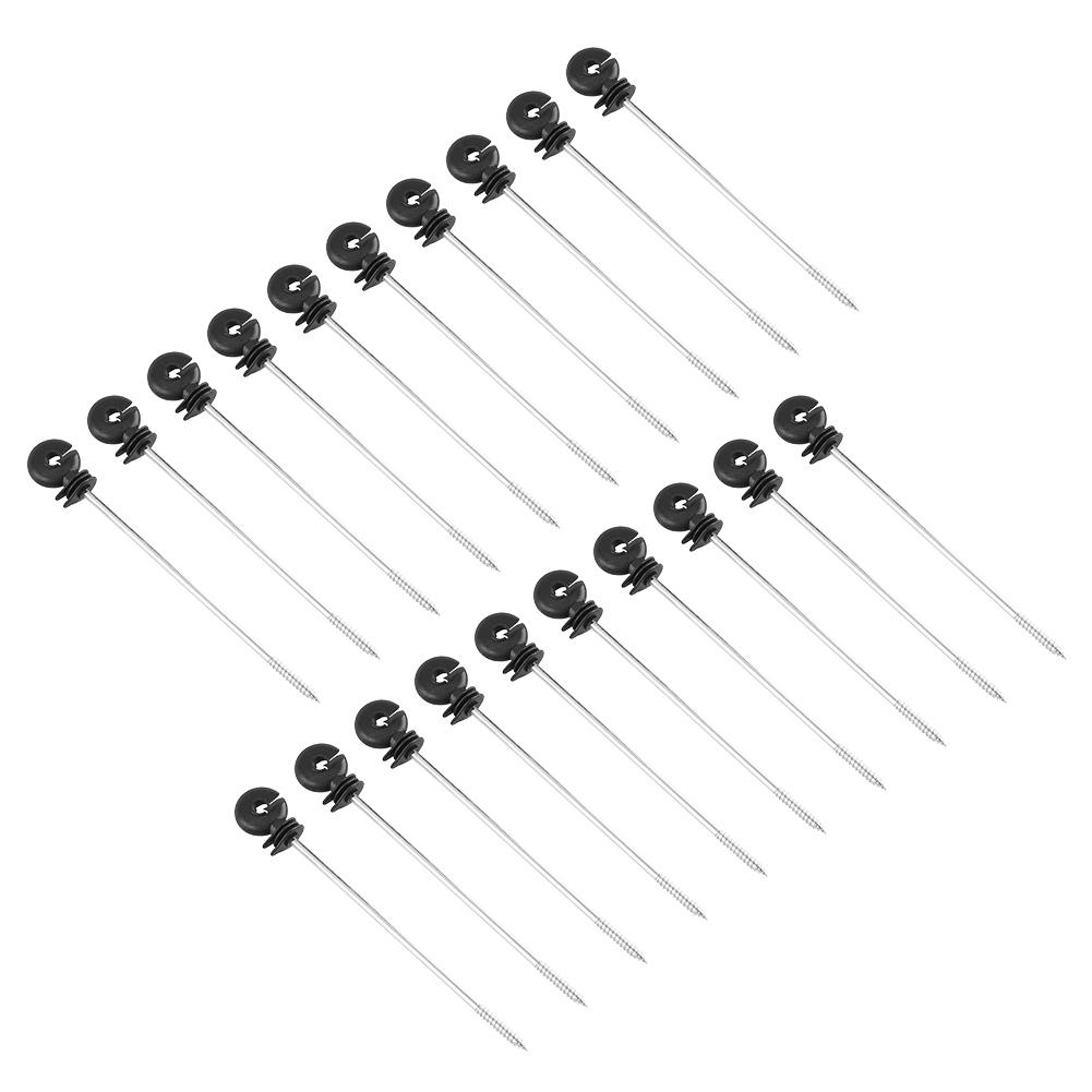 100 шт. Пластиковые кольцевые изоляторы для электрического забора, ввинчивающиеся на большие расстояния, изоляторы для деревянных столбов