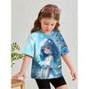 Одежда для девочек Модные повседневные футболки с 3D-принтом Милые индивидуальные повседневные футболки для девочек Летние футболки с короткими рукавами